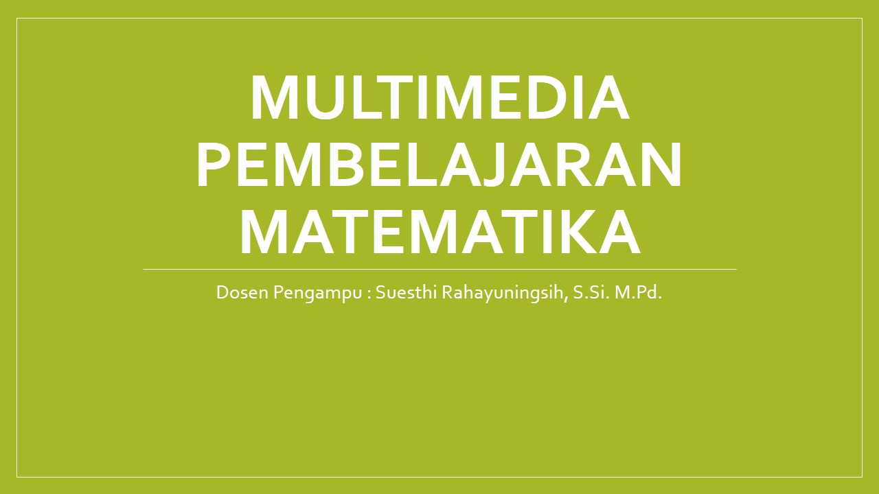 Multimedia Pembelajaran Matematika