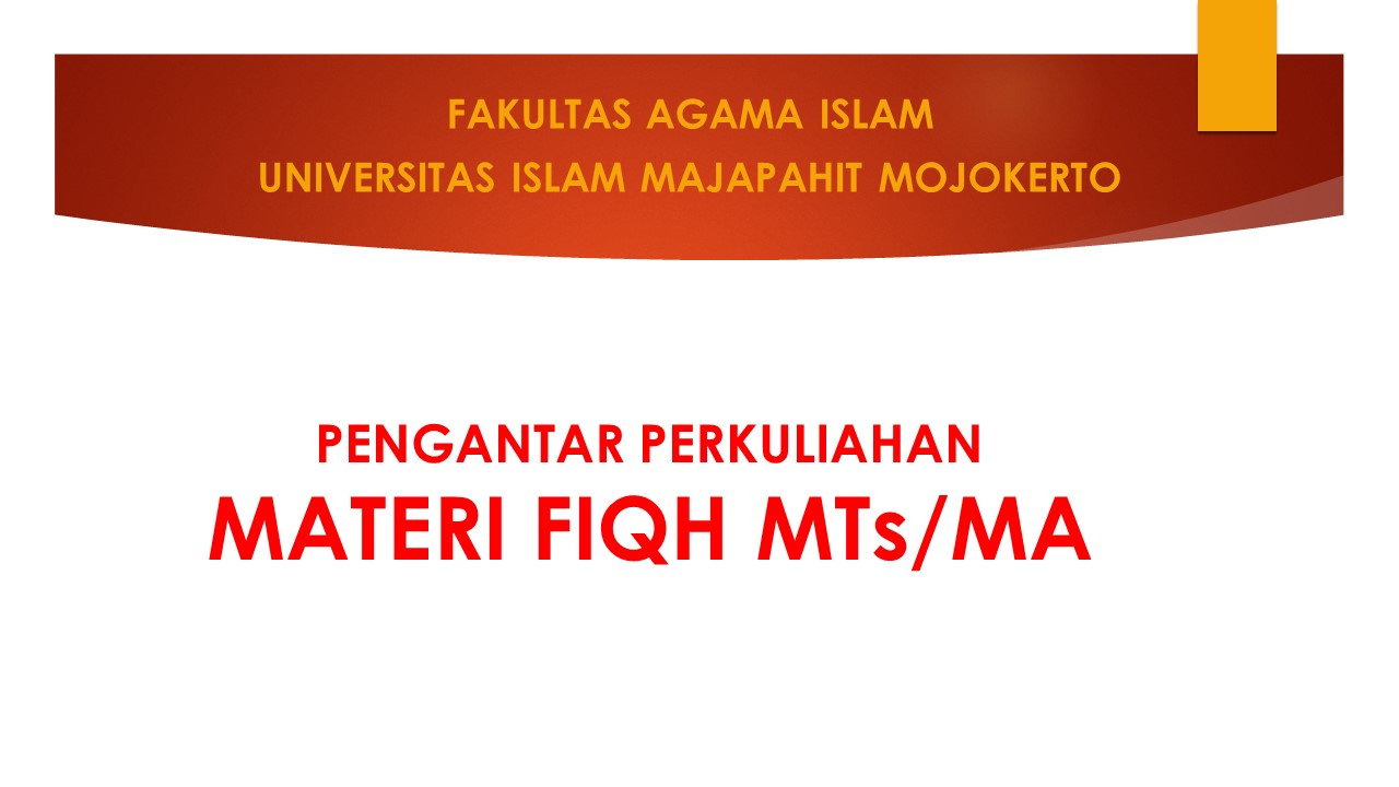 Materi Fiqh MTs / MA 5A
