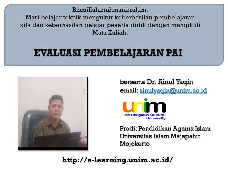 Evaluasi Pembelajaran PAI